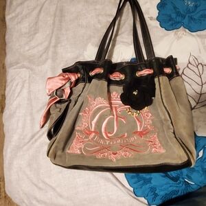 Juicy Couture Gray and Pink Women's Bag